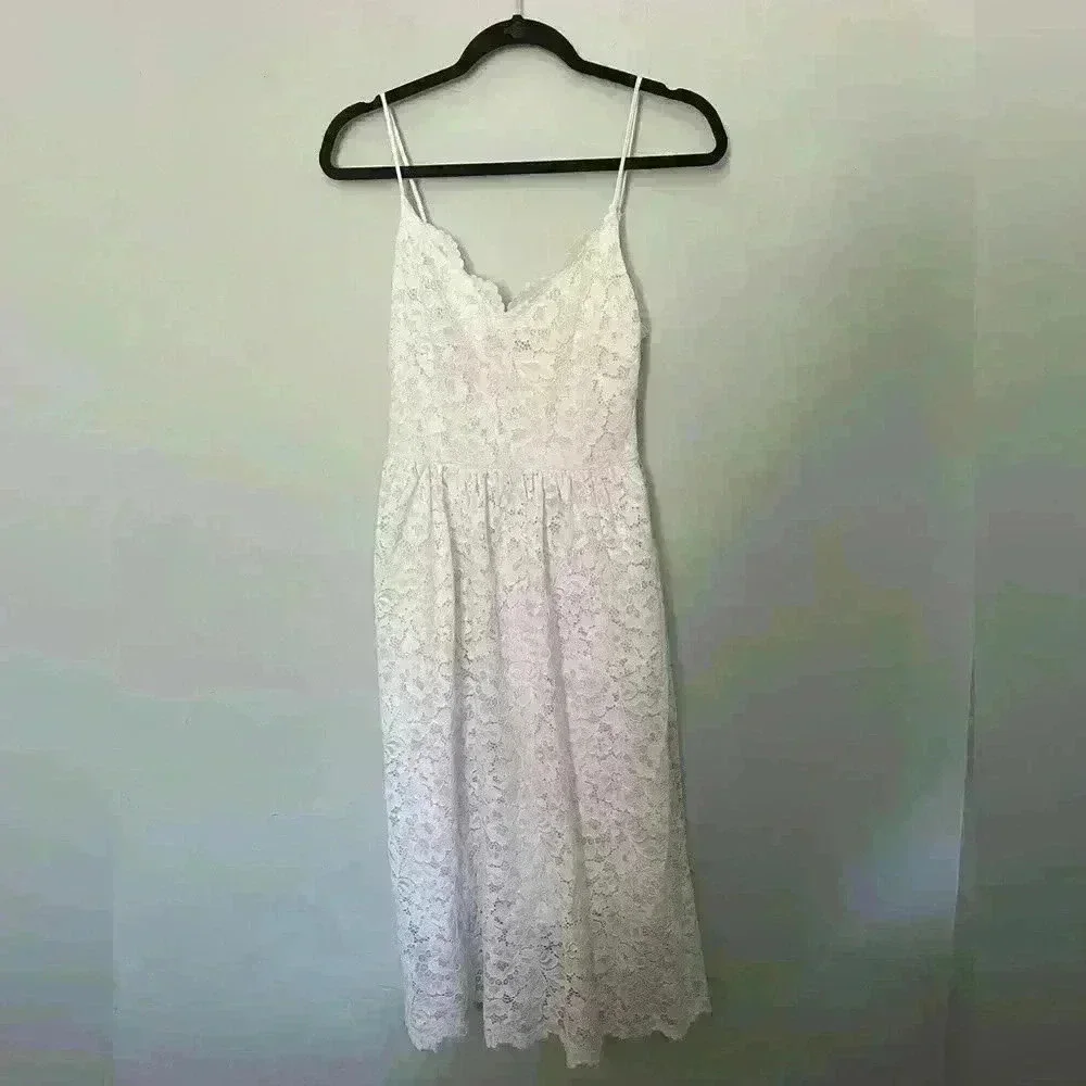 Express Lace V-Neck Midi Dress Size Small